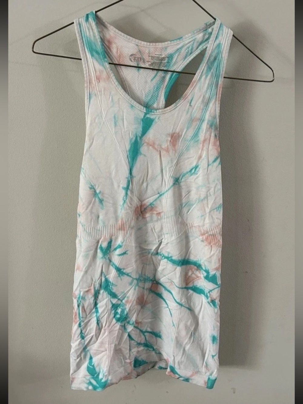 Zyia Spring Hendrix Seamless Workout Tank Top Size Small Tie Dye Soft Nylon - Picture 2 of 7